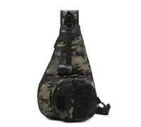 Ksikdeg Bolsa de pesca multifuncional para equipo de pesca, de un solo hombro, impermeable, bolsa cruzada para señuelos, mochila de aparejos, Noche Oscura, Size approx.25x16x43cm/9.84x6.29x16.93in