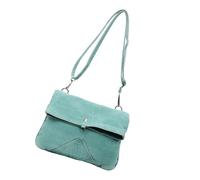 Ksikdeg Bolso cruzado de mezclilla desgastado de moda, espacioso, diseño de múltiples compartimentos, tela resistente al desgarro, para el trabajo, viajes, varios bolsillos, Green, One Size