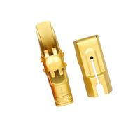 Ksikdeg Boquilla para saxofón soprano, boquilla para saxofón 5C/6C/7C/8C/9C con tapas, almohadillas para instrumentos musicales, accesorio de metal