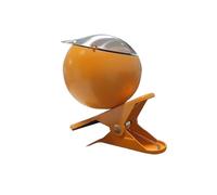 Ksikdeg Cenicero de hierro inoxidable con diseño de abrazadera y cubierta resistente al viento para un almacenamiento ordenado de cenizas para patios, balcones, barandillas de patio