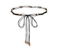 Ksikdeg Cinturón trenzado de nailon unisex hecho a mano, accesorio de cintura ajustable para viajes, uso diario, cinturón para mujer, Negro, Talla única