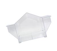 Ksikdeg Comedero acrílico transparente para pájaros montado en la ventana con ventosas para ver al aire libre y fácil limpieza, comedero de gran capacidad