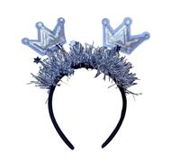 Ksikdeg Diademas de lentejuelas para decoración de fiesta de víspera de 2025, tocado de Navidad para niñas y mujeres, Navidad