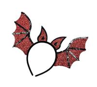 Ksikdeg Elegante aro de pelo de diablo de dibujos animados llamativo tocado con lentejuelas para Halloween cosplay papel