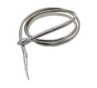 Ksikdeg Elegante cinturón de cintura con cadena de serpiente, elegante cintura única, accesorio de cintura para todos los días, 111cm, Metal