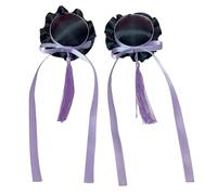 Ksikdeg Elegantes fundas para moños de pelo de cultura china con clip de mariposa para mujer, postizos para fiestas, moda retro