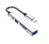 Ksikdeg Estación de acoplamiento multipuerto USB tipo C 5 en 1 con lector de tarjetas USB 3.0 2.0