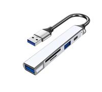 Ksikdeg Estación de acoplamiento multipuerto USB tipo C 5 en 1 con lector de tarjetas USB 3.0 2.0