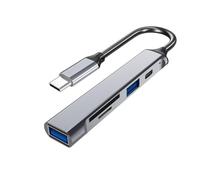 Ksikdeg Estación de acoplamiento multipuerto USB tipo C 5 en 1 con lector de tarjetas USB 3.0 2.0