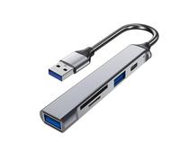 Ksikdeg Estación de acoplamiento multipuerto USB tipo C 5 en 1 con lector de tarjetas USB 3.0 2.0