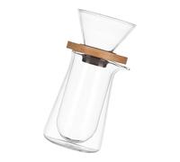 Ksikdeg Juego de cafetera de vidrio de doble pared que incluye filtro de goteo manual preciso y jarra para una excelente preparación de café, filtro de vidrio para verter sobre el juego