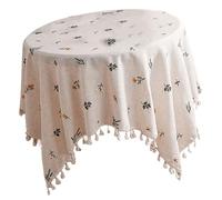 Ksikdeg Mantel bordado de granja, resistente a derrames, lavable a máquina, para interiores y exteriores, mantel bordado