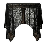 Ksikdeg Mantel decorativo de encaje calado, lavable a máquina, tela de poliéster, apto para cocina, fiestas, eventos, mantel de encaje fácil de limpiar