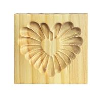 Ksikdeg Moldes de galletas de madera natural para facilitar la liberación, herramienta de horneado, resistente, estilo retro, ideal para postres hechos a mano y moldes de chocolate de madera