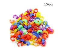 Ksikdeg Para anillos de pierna, 100 unidades, mezcla de colores, fáciles de quitar, reutilizables, para gallinas, aves de corral, ejercicio, marca deportiva