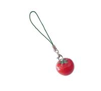 Ksikdeg Práctico llavero elegante con diseño de tomate y accesorios de moda para niñas, para uso diario y juvenil, uso casual, dije de tomate para teléfono, Tomates de cuerda verde, Talla única