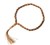 Ksikdeg Práctico rosario islámico de madera de 33 cuentas portátil para prácticas de Zikr y Mindfulness, uso diario, casual, islámico, Tasbih, One Size, como se describe
