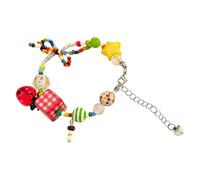 Ksikdeg Pulsera de cuentas colorida con diseños de lazo para mujeres y niñas de moda, portátil para uso diario, cuentas