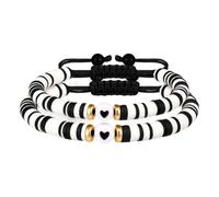 Ksikdeg Pulseras flexibles de arcilla elástica de la amistad, pulseras ajustables y ligeras para niñas, cómodas de uso diario, joyería elástica para piel sensible, talla única, como se describe