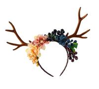 Ksikdeg Tocado de resina ajustable con hongos punk, flores para bodas, disfraces, gótico, floral, cuerno, accesorio para festivales