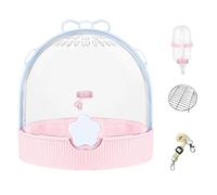 Ksikdeg Transportador de pájaros apto para viajes con correa para el hombro, amplio espacio interior, red inferior extraíble para una fácil limpieza al aire libre, jaula de alambre de hierro para