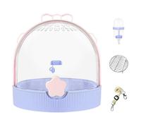 Ksikdeg Transportador de pájaros apto para viajes con correa para el hombro, amplio espacio interior, red inferior extraíble para una fácil limpieza al aire libre, jaula de alambre de hierro para