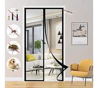 KSITH Cortina Mosquitera para Puertas, Plegable Puerta De Pantalla Magnética Cierre Automático, Que Evita El Paso de Insectos Fácil de Instalar, para Pasillos/Puertas- Black-A|| 155x245cm(61x96inch)