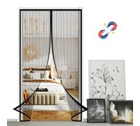 KSITH- Fly Mosquitera Puerta Magnetica,Cierre automático Malla Ultrafina Cortina Protección contra Insectos,instalación sin Herramientas,para Puertas y Ventanas-Black A||90x205cm(35x80inch)