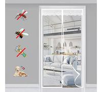 KSITH- Fly Mosquitera Puerta Magnetica Evita el Paso de Insectos Puertas Cierre Magnético Automático Mosquitera, para Puertas de Salón Balcón Corredor Mosquitera Puerta- White-C|| 85x200cm(33x78inch)