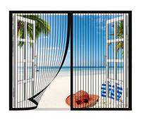 KSITH Mosquitera Cortina Magnetica, Anti Insectos Transpirable Sellado Automático Mosquitera Ventana Magnetica, Fácil Instalación, para Sala de Estar Ventana-Black|| 31x47inch(80x120cm)