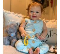 KsiTig Bebes Reborn muñecas Silicona niñas 24pulgadas 60cm Realista Toddler Verdadero Recien Nacidos Ojos Abiertos Originales niño