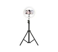 KSIX Aro de Luz Trípode 1,60M Regulable. Anillo de Luz Led para Móvil, 3 Temperaturas de Luz y 10 Intensidades de Brillo. Ring Light para TIK Tok, Fotografía, Selfie.