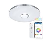 Ksix Aura Plafón Smartled con Altavoz 5W Integrado 7.200 Lm 66W Blanco
