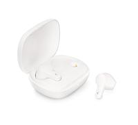 KSIX Auriculares inalámbricos Deportivos, True Wireless, Manos Libres Bluetooth Auricular, BT 5.0, Táctiles, Gestión de Llamadas, hasta 10 Horas, Blanco
