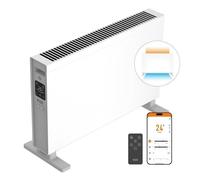 Ksix Blaze Calefactor Eléctrico De Convección Inteligente, 2000w, Pantalla Led Táctil, App Tuya, Control Remoto, Blanco