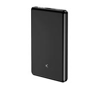 Powerbank KSIX Mini, Polímero de Litio, 5.000 mAh, 10 W, Cable USB-A a USB-C Incluido, Carga simultánea, Negro