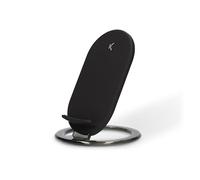 KSIX BXCQIFC01 - Base de Carga inalámbrica (Compatible con Smartphone y Dispositivo móvil habilitados para Qi, 10 W, USB, Rango 1-10 mm) Negro
