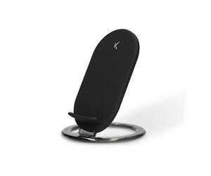 KSIX BXCQIFC01 - Base de Carga inalámbrica (Compatible con Smartphone y Dispositivo móvil habilitados para Qi, 10 W, USB, Rango 1-10 mm) Negro