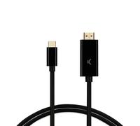 Ksix Cable Adaptador USB-C a HDMI 60hz 2m Negro