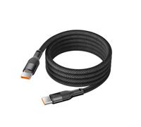 Ksix Cable De Carga Y Datos, 1m, Usb-c A Usb-c, Carga Ultrarrápida 60w, Sistema Magnético, Trenzado Resistente, Negro