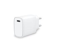 Ksix - Cargador de red 20 W, Power Delivery, Carga rápida, Puerto USB-C, Blanco