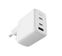 KSIX BCD65GANACCB Blanco / Cargador de red eléctrica 2 x USB-C + 1 x USB-A 65W