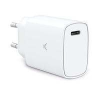 KSIX Cargador red eléctrica Blanco / USB-C 20W / Carga rápida