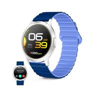 Ksix Core 3 Go Smartwatch AMOLED 1.32" Caja Aleación Zinc Plateada, Correa Silicona Magnética Azul