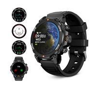 KSIX Explorer Reloj Inteligente Hombre Negro con Llamadas, Notificaciones, GPS, Pantalla Amoled 1,43'' Smartwatch Deportivo con Monitor de Salud, +100 Modos Deporte, Impermeable, para iOS Android