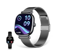Ksix Smartwatch Iria, Pantalla AMOLED 1.7", Autonomía 4 días, Correa metal y silicona, Modos deporte y salud, Llamadas, Negro