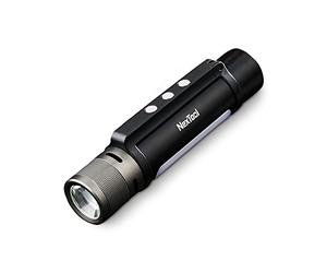 KSIX Linterna led Alta Potencia. 1000 lúmenes. Diseño 6 en 1. Fuente de alimentación de Emergencia. Recargable. Luz estroboscópica. Magnética. LED. Luz Alerta