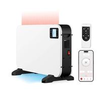 Ksix Magma Calefactor Eléctrico Bajo Consumo con Control Remoto y 3 Modos - Calefactor Aire Caliente compatible con App Tuya - Estufa Inteligente con Pantalla LCD - Radiador para casa 2000Kw
