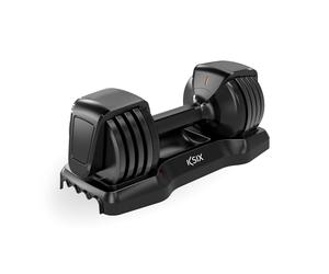 KSIX Mancuerna ajustables 11kg, 8 Pesos ajustables, Entrenamientos de musculación indoor, Pesa regulable hasta 11kg, Agarre ergonómico, Para gimnasio o hacer deporte en casa