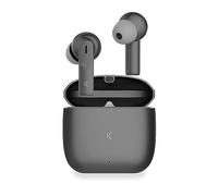 KSIX Meteor Auriculares inalámbricos, Llamadas HD, Cancelación de Ruido ENC, Estuche de Carga Metálico, True Wireless Stereo, 32h Autonomía, Asistentes de Voz, Resistente al Agua, Negro